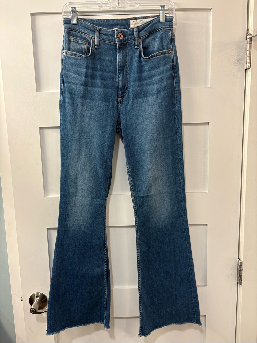 Rag & Bone Casey High Rise Flare Jeans in Selina wash